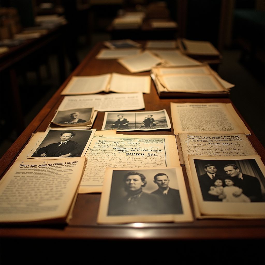 Famous cases of automatic writing letters documented in Brazil File cabinet with famous automatic writing letters, photographs and historical clippings