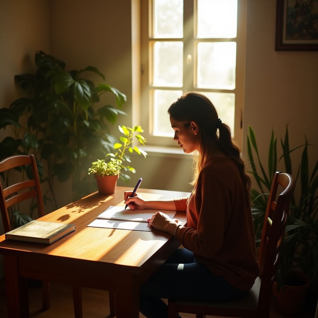 How automatic writing letter works step by step Medium writes first automatic writing letter on table illuminated by sun